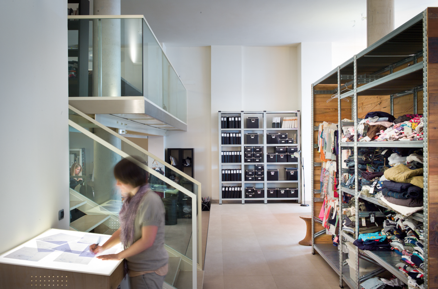 Kappagielle studio — mezzanine and archive