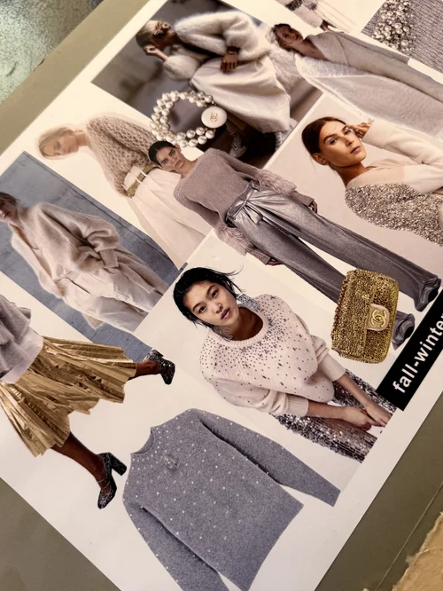 Grey and metallic moodboard