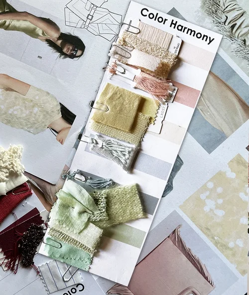 Colour harmony swatch card