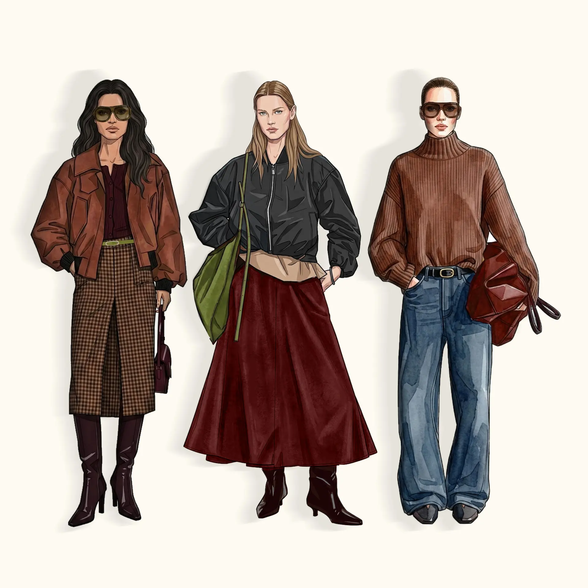 Womenswear collection editorial look