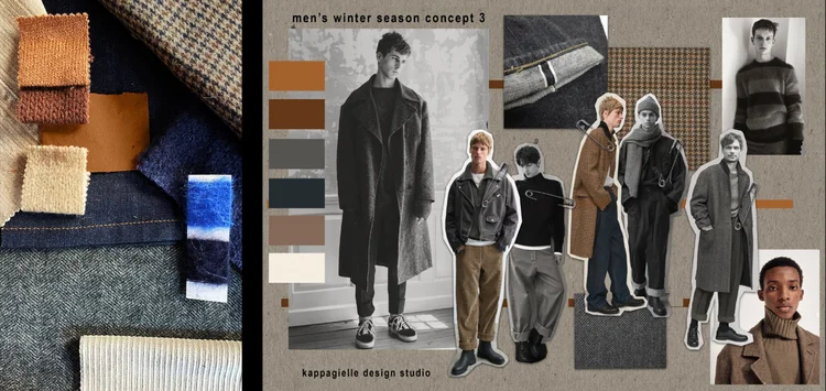 Winter season concept board